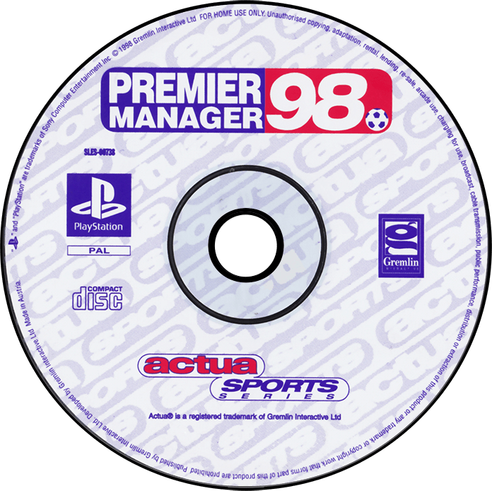 Premier Manager 98 media 7 for Playstation